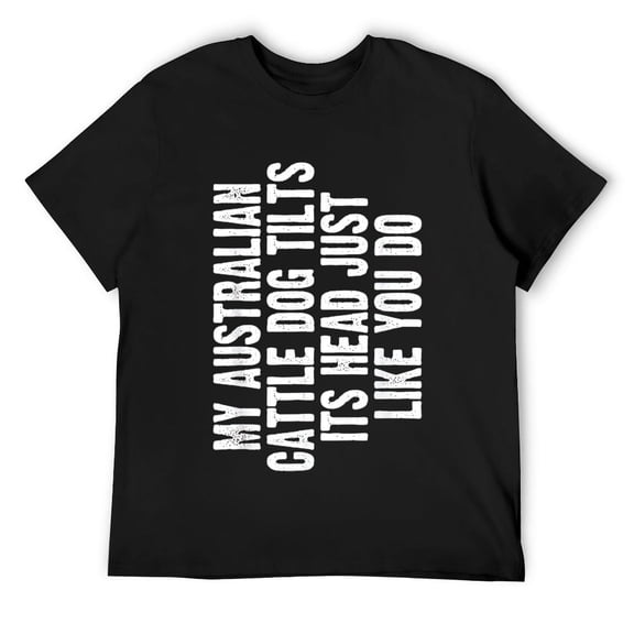 Australian Cattle Dog Blue Heeler Dog Tilt Head Funny Women T-Shirt Black