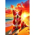 thumbnail image 1 of Australian Cattle Dog Red - Best of Breed DCR Summer Sunset Outdoor Garden Flag 12" x 17", 1 of 1