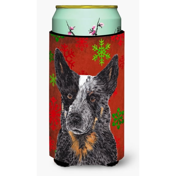 Australian Cattle Dog Red Green Snowflakes Christmas Tall Boy Hugger