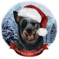 thumbnail image 1 of Australian Cattle Dog Santa Hat Christmas Ornament Porcelain China USA-made, 1 of 1