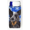 thumbnail image 1 of Australian Cattle Dog Winter Snowflakes Holiday Michelob Ultra bottle sleeves For Slim Cans, 1 of 1