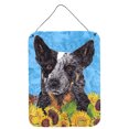 thumbnail image 1 of Australian Cattle Dog in Summer Flowers Wall or Door Hanging Prints, 1 of 2