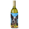 thumbnail image 1 of Australian Cattle Dog in Summer Flowers Wine Bottle Hugger, 1 of 1