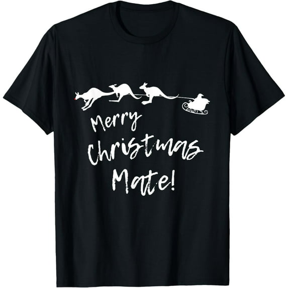 Australian Christmas Shirt - Kangaroo Christmas Gift T-Shirt men and women can wear, black, white, gifts