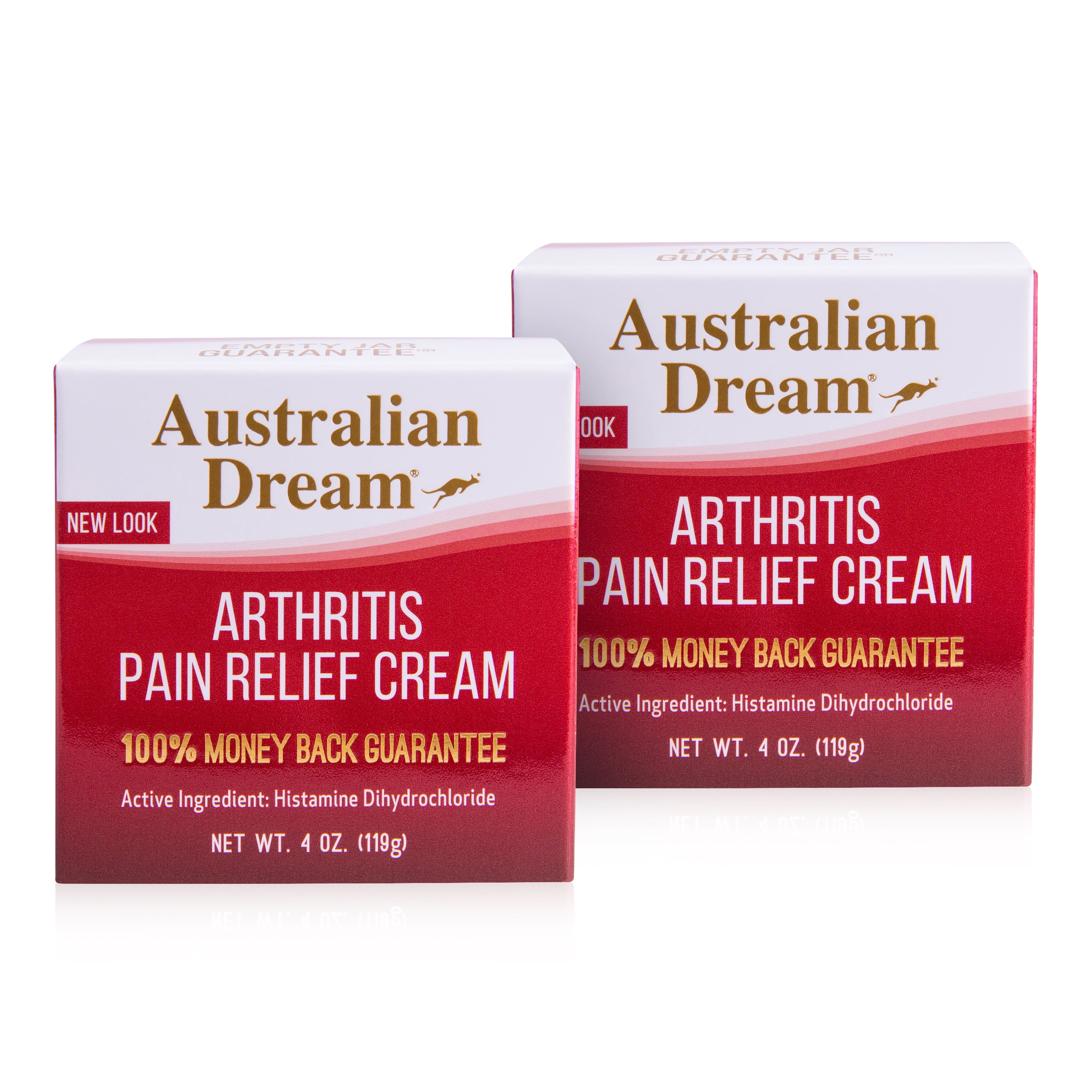 Australian Dream Natural Joint Arthritis Pain Relief Cream Muscle Aches/Back Pain, 4 Oz Jars