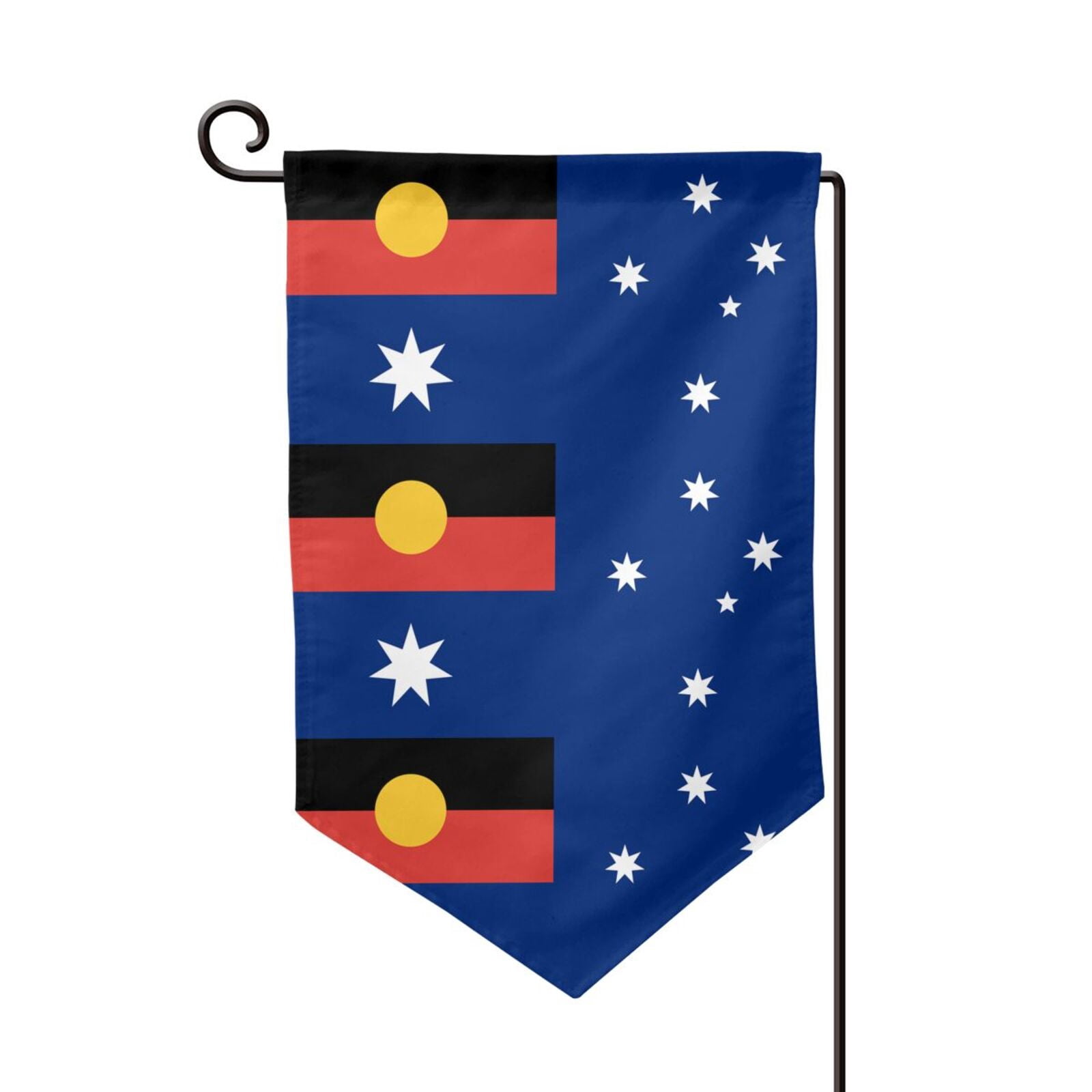 Australian Flag With Aboriginal Flag Double Sided Garden Flag for ...