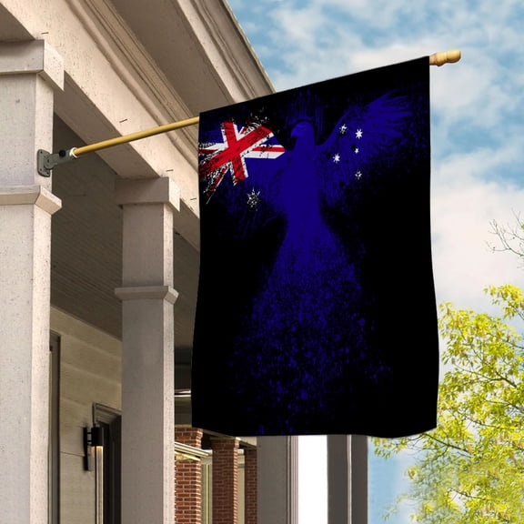 Australian Flag With Eagle Painting - Proud Australia House Flag (29.5x39.5) Double-Sided Decorative Polyester Indoor/Outdoor Flag