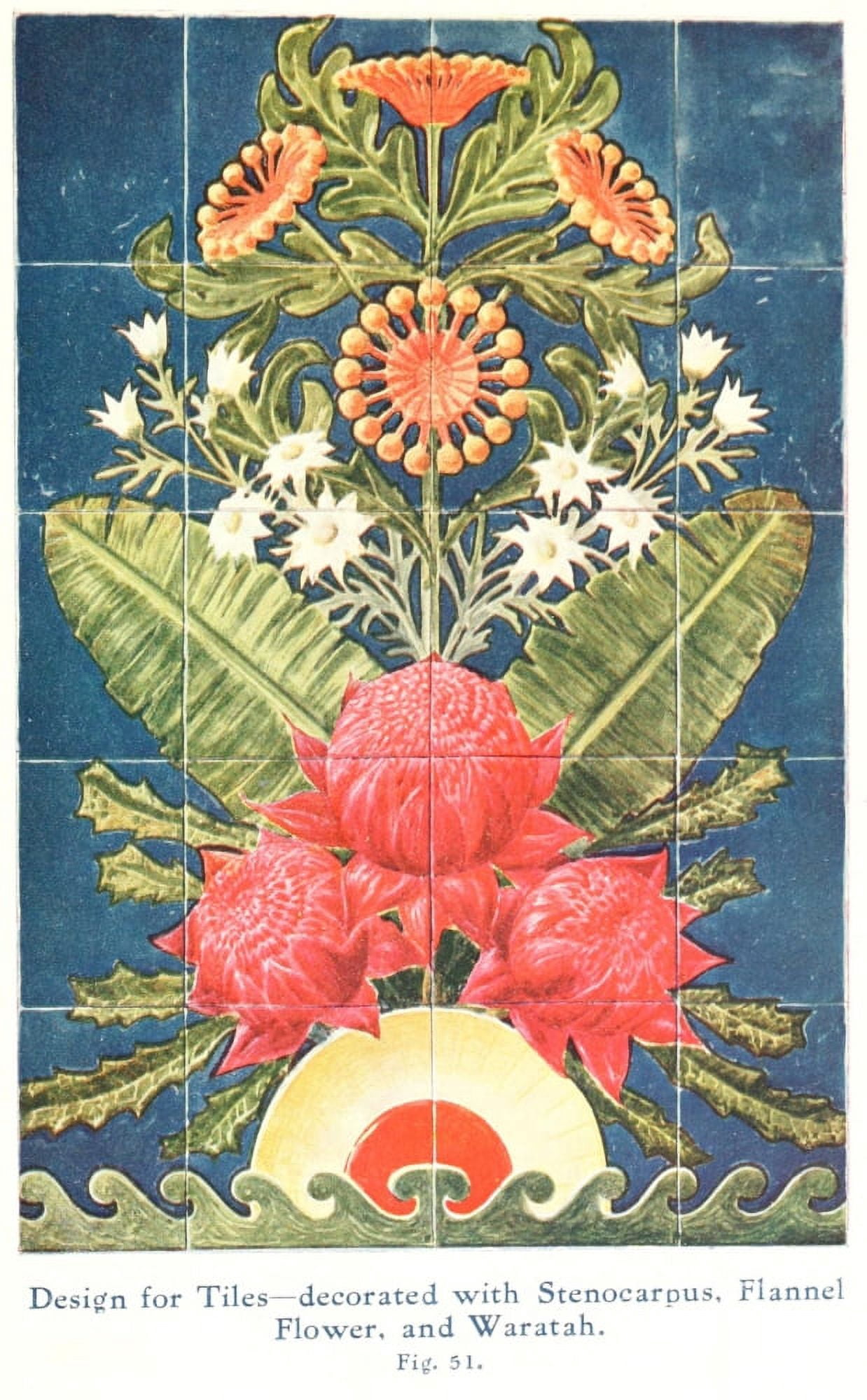 Australian Flora in Applied Art 1915-1 Canvas Art - (18 x 24)
