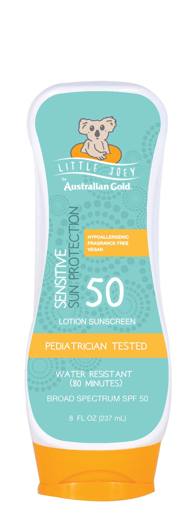 Australian Gold 272757 8 oz Little Joey Lotion Sunscreen SPF 30 - Sensitive Sun Protection