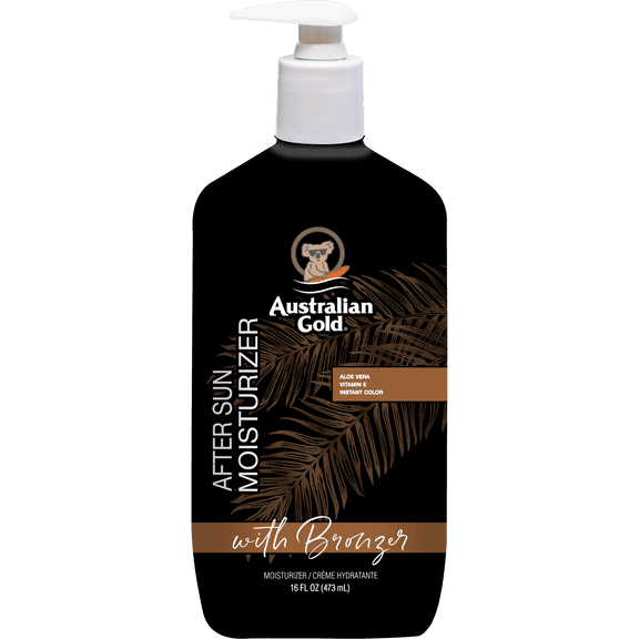 Australian Gold After Sun Moisturizer with Bronzer, 16 fl. oz, Hydrating Lotion with Vitamin E