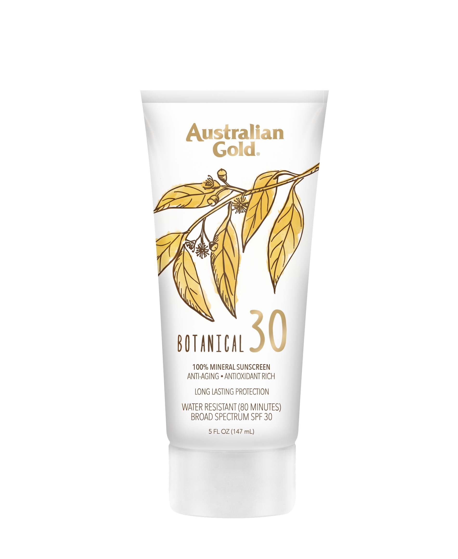 Australian Gold Botanical Mineral Sunscreen Lotion, SPF 30, 5 fl oz