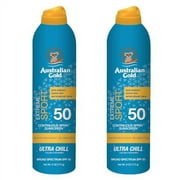 Australian Gold Extreme Sport Continuous Spray Sunscreen SPF 50 Broad Spectrum/Sweat & Water Resistant/Non-Greasy/Oxybenzone Free/Cruelty Free, Sport - New, Coastal Breeze, 6 Oz 2 Pack