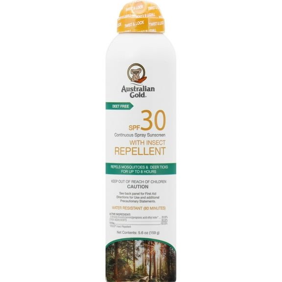 Australian Gold Insect Repellent Continuous Spray SPF 30, 5.6 oz