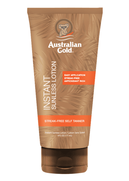 Australian Gold Instant Sunless Tanning Lotion, Medium Bronze, 6 fl oz Body Self-Tanner for All Skin Types