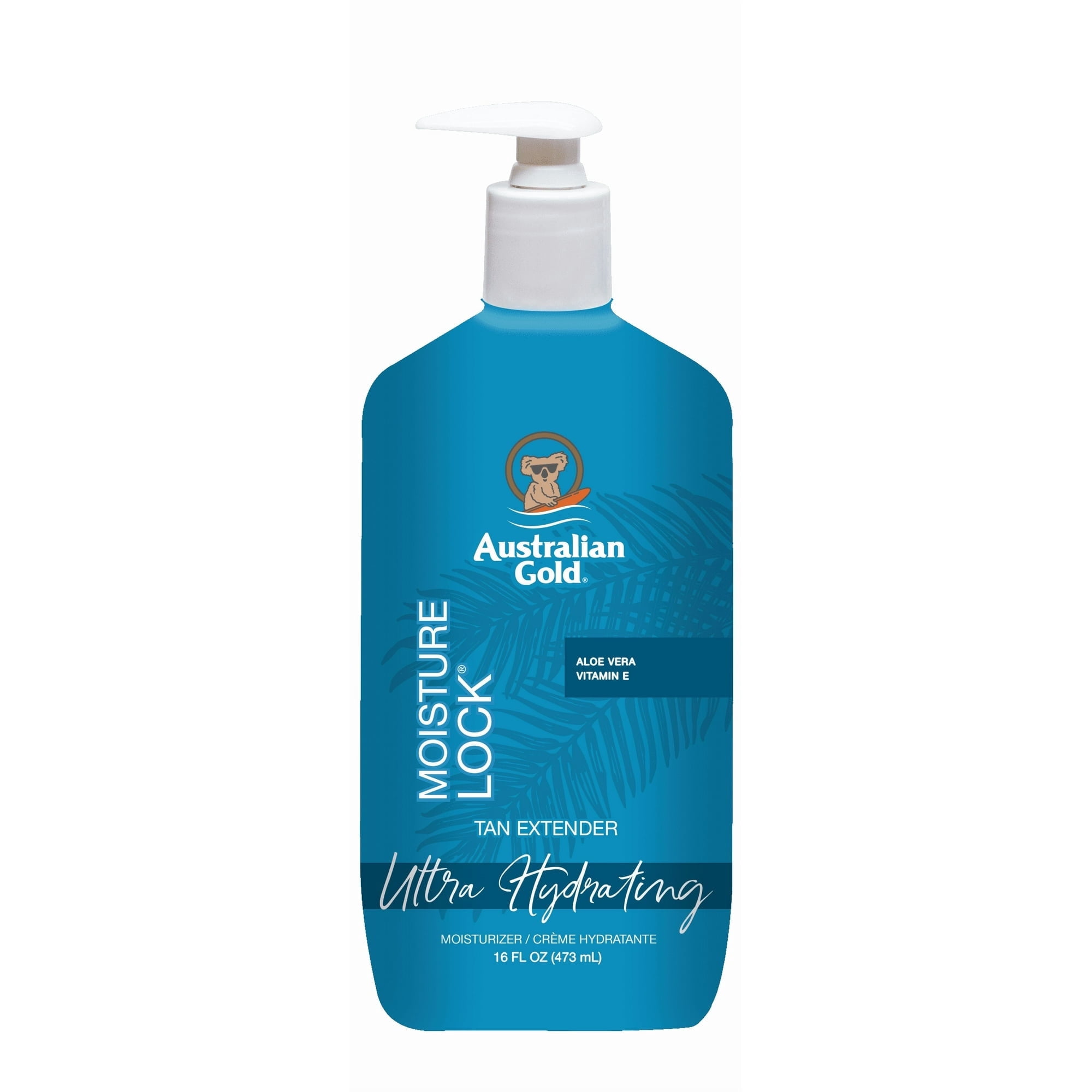 Australian Gold Moisture Lock Tan Extender Moisturizer Lotion, Enriched with Aloe  Vitamin E, 16 Ounce