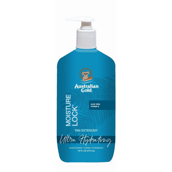 Australian Gold Moisture Lock Tan Extender Moisturizer Lotion, Enriched with Aloe  Vitamin E, 16 Ounce