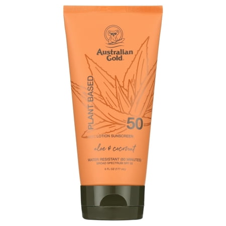 Australian Gold Plant Based Lotion Sunscreen, Aloe & Coconut, SPF 50 - All Skin Types