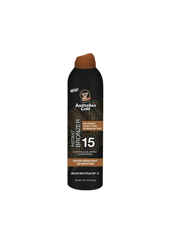 Australian Gold SPF 15 Continuous Spray Sunscreen with Instant Bronzer