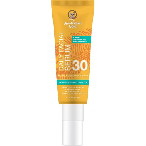 Australian Gold General Protection Facial Serum, Fragrance Free, Hypoallergenic, SPF 30, 1.7 fl oz