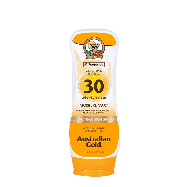 Australian Gold SPF 30 Lotion Sunscreen, Water Resistant, 8 FL OZ