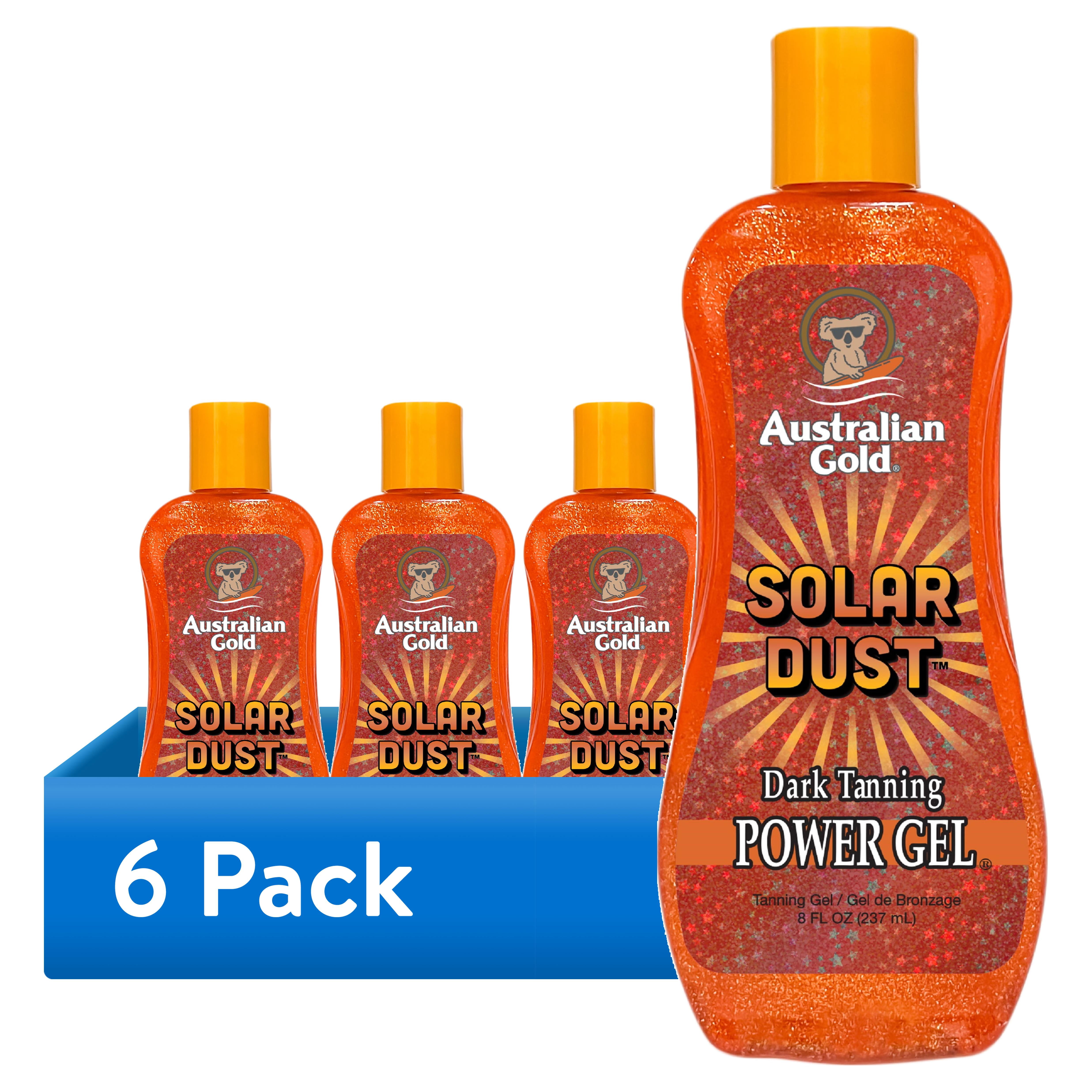 (6 pack) Australian Gold Solar Dust 8 fl. oz Tanning Gel with Vitamins and Golden Shimmer