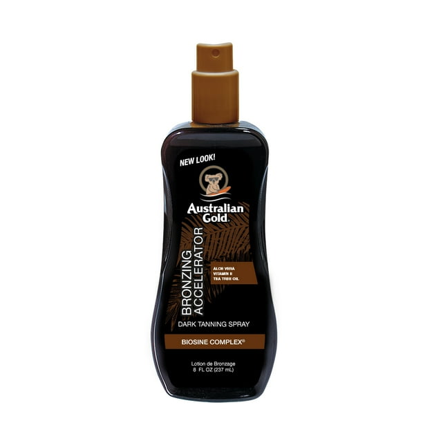 Australian Gold Tanning Oil Accelerator Spray Gel with Instant Bronzer
