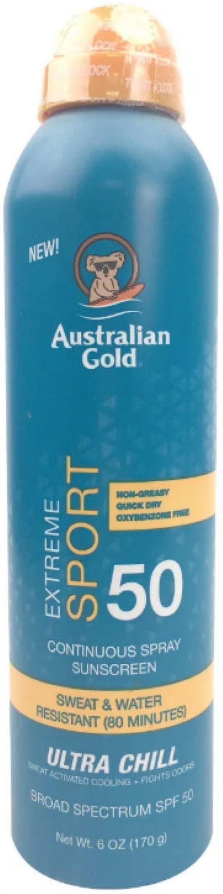 Australian Gold X-Treme Sport Continuous Spray Sunscreen SPF 50 6 oz (Pack of 3)
