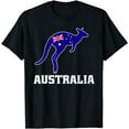 thumbnail image 1 of Australian Kangaroo Australia Flag Souvenir Aussie Souvenir T-Shirt, 1 of 4