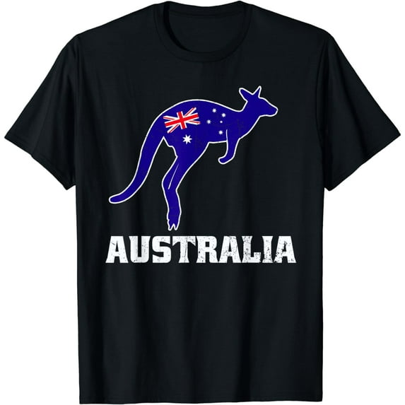 Australian Kangaroo Australia Flag Souvenir Aussie Souvenir T-Shirt