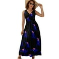 thumbnail image 1 of Australian Kangaroo Flag Blue Dress Fashion Boho Beach Long Dresses Female Party Printed Maxi Dress, 1 of 9