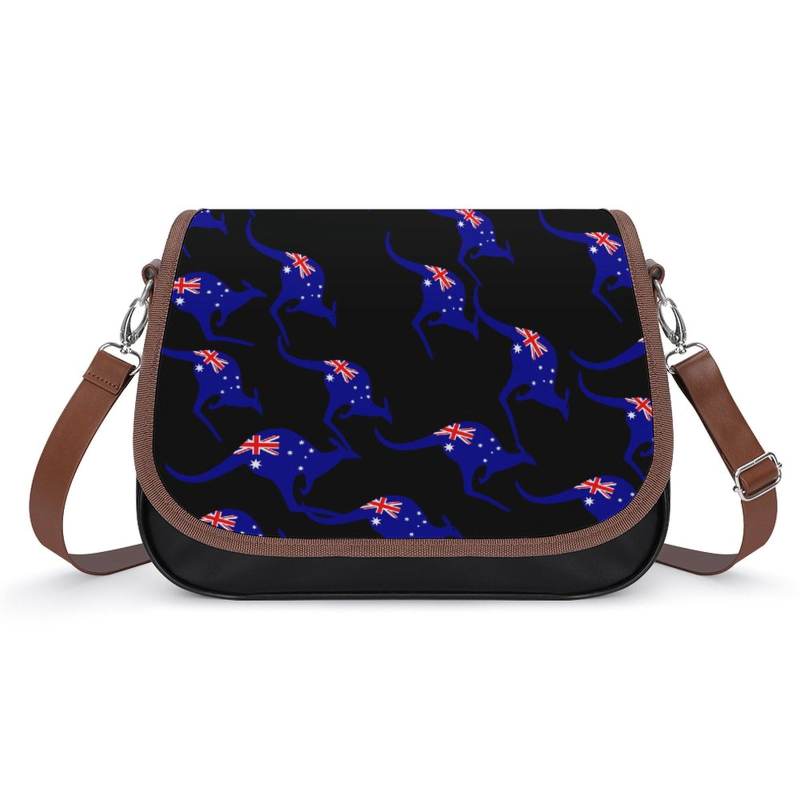 Stylish Leather Shoulder Bag -  Kangaroo and Letter Decor Fashion Crossbody Bag main image 0