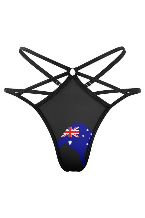 Australian Kangaroo Flag Open Type Women's Panties Crotch Opening G-strings Thongs Lingeries Underwear