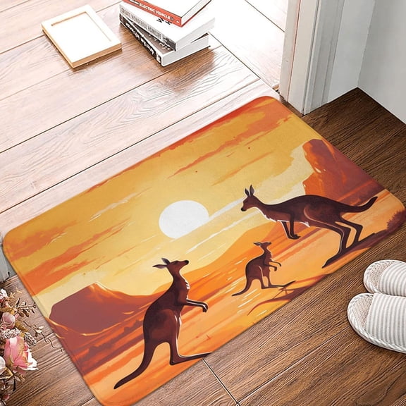 Australian Kangaroo Mat Durable and Soft Front Door Mat, Welcome Mat, Indoor and Outdoor Rubber Floor Mat 16 X 24 in