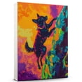 thumbnail image 1 of Australian Kelpie Dog Climbing Stretched Canvas Size 8x12 – Funny Australian Kelpie Dog Playing Climbing Canvas Wall Art for Sports Lovers, Pet Lovers, Home Decor, 1 of 5