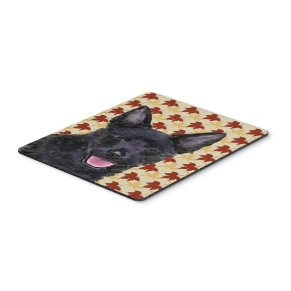 "Australian Kelpie Fall Leaves Portrait Mouse Pad Hot Pad or Trivet"