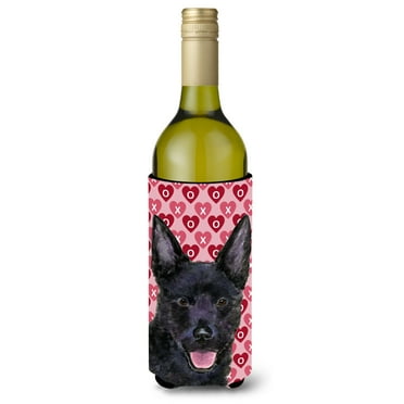 Australian Kelpie Hearts Love Valentines Day Wine Bottle Hugger