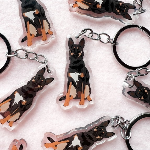 Australian Kelpie Keychain, Acrylic Keychain, Dog Keychain, Original ...