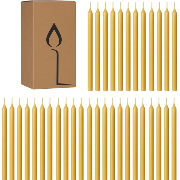 Australian Made 50 Minute Pure Beeswax Mini Meditation Candles, Non Beeswax Meditation Candle for Intention Setting, , and Daily Meditaiton (60pc Pack)