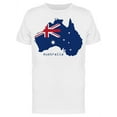 thumbnail image 1 of Australian Map W/ Flag Texture  T-Shirt Men -Image by Shutterstock, Male Large, 1 of 2