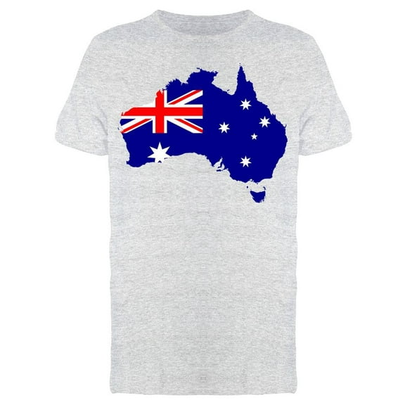 Australian Map W/flag Design Tee Men's -Image by Shutterstock