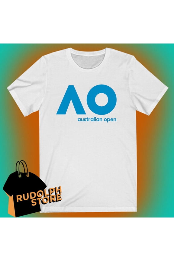Australian Open AO Tennis Men's White T-shirt Size S to 5XL