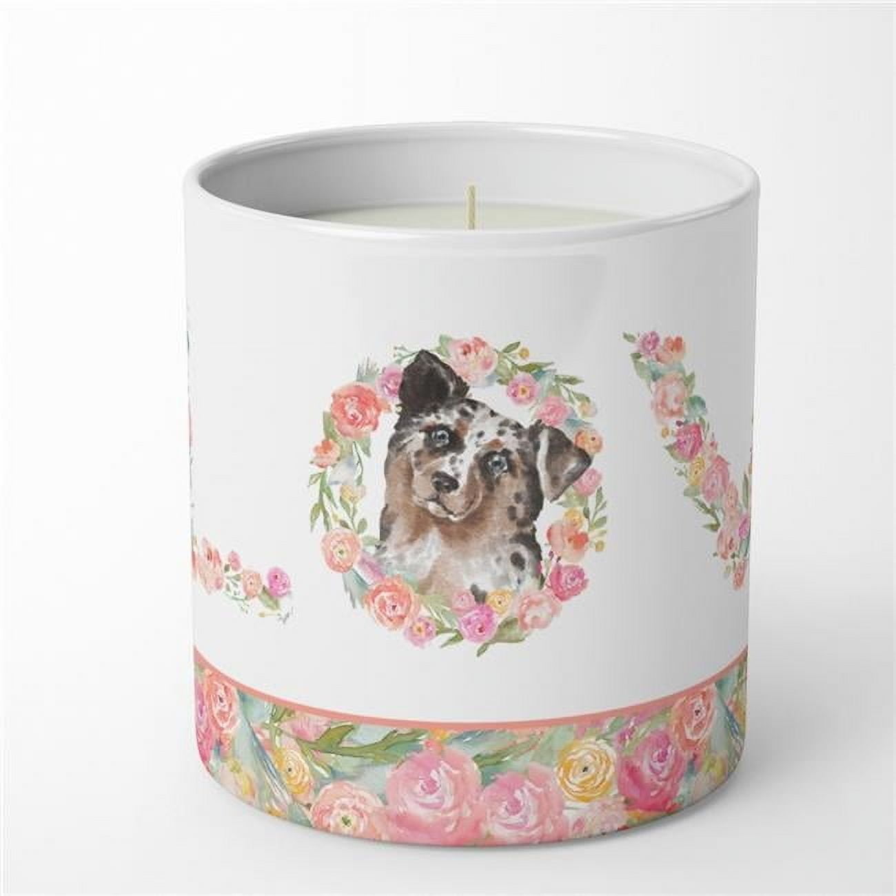 Australian Shepherd #5 LOVE 10 oz Decorative Soy Candle 3.25 in x 3.75 in