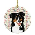 thumbnail image 1 of Australian Shepherd Black Tricolor #3 Christmas Ceramic Ornament 2.8 in x 2.8 in, 1 of 3