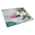 thumbnail image 1 of Australian Shepherd Blue Eyes Glass Cutting Board Large, 1 of 2