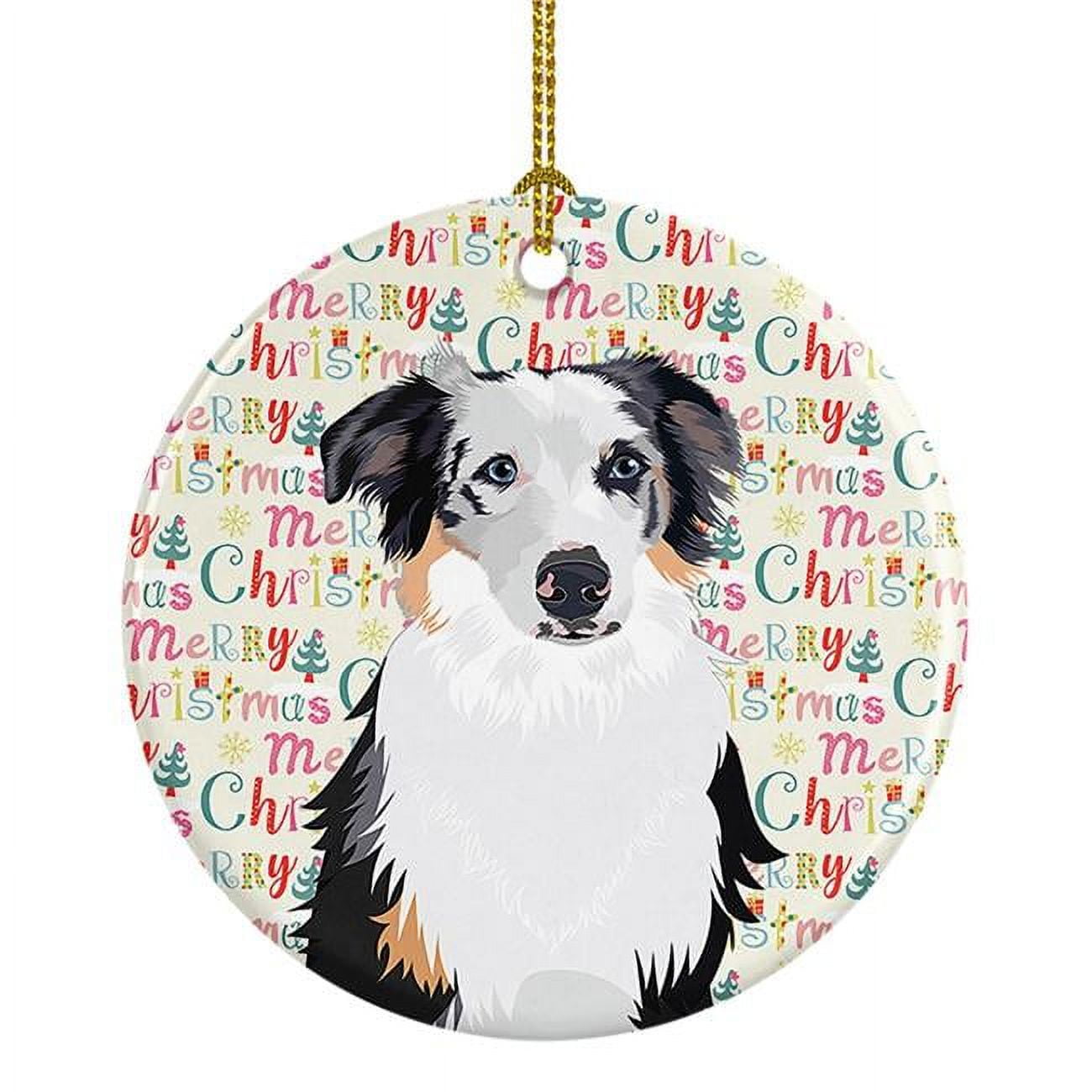 Carolines Treasures Australian Shepherd Blue Merle Puppy 1 Christmas Ceramic