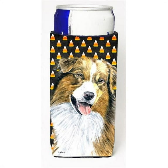 Australian Shepherd Candy Corn Halloween Portrait Michelob Ultra s For Slim Cans - 12 oz.