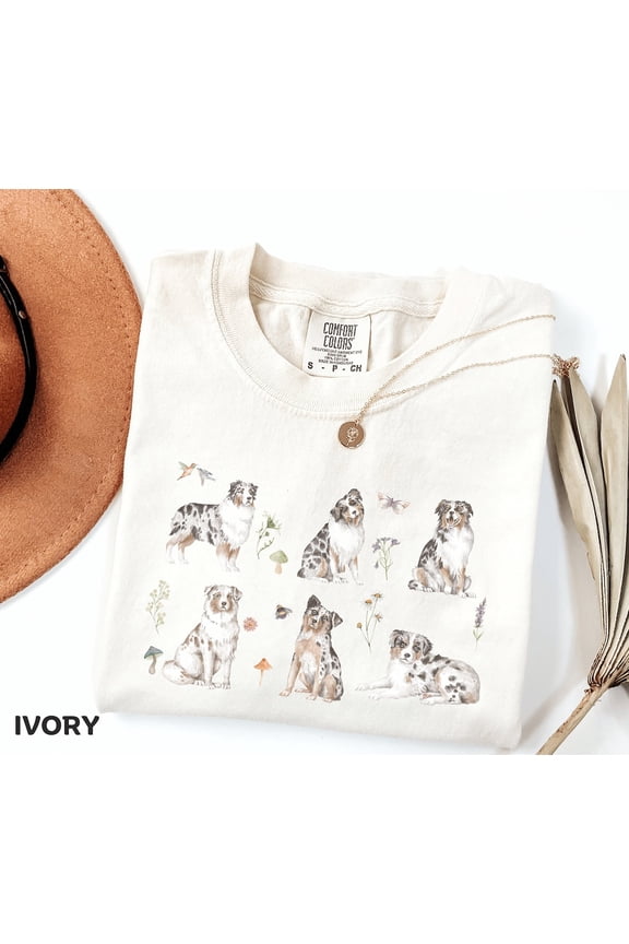 Australian Shepherd Cottage Core Shirt, Australian Shepherd Shirt, Cottage Core, Australian Shepherd Mom,Aussie Shepherd Dog Sweatshirt All Size S-5XL