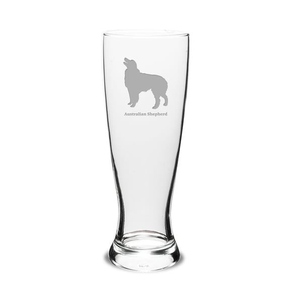 Australian Shepherd Deep Etched 23 oz University Beer Pilsner