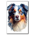 thumbnail image 1 of Australian Shepherd Dog Art Canvas, Pet Wall, Polygon Art Print on Canvas Canvas, large wall art, bathroom wall art, Ready to Hang,Living Room,Bedroom ＆ Office, 1 of 4