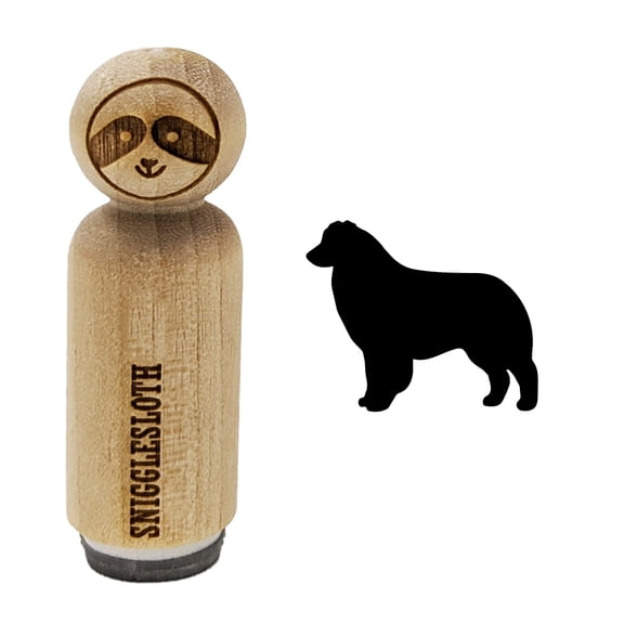 Australian Shepherd Dog Aussie Solid Rubber Stamp for Scrapbooking Crafting Stamping - Mini 1/2 Inch